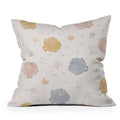 Menina Lisboa Shells and Starfish Outdoor Throw Pillow