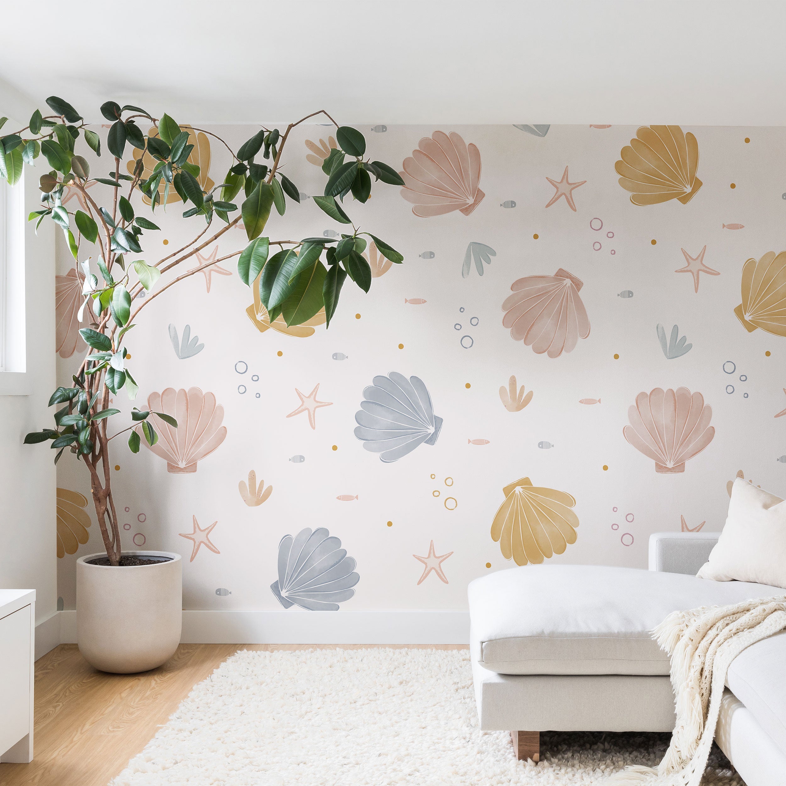 Menina Lisboa Shells and Starfish Wall Mural