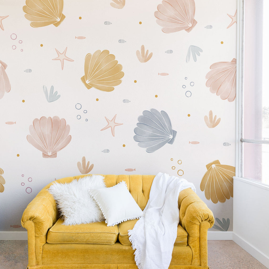 Menina Lisboa Shells and Starfish Wall Mural