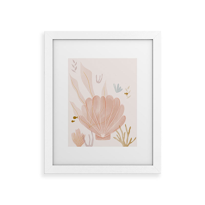 Menina Lisboa Shells and Starfish Framed Art Print