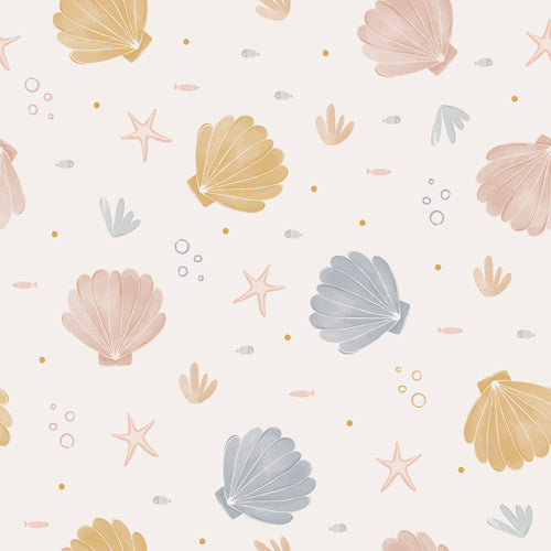 Menina Lisboa Shells and Starfish Shower Curtain