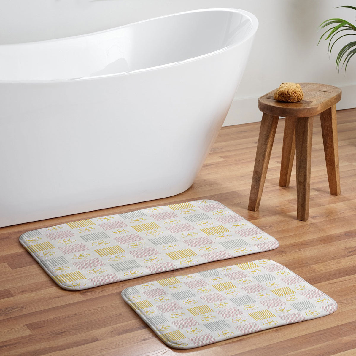 Menina Lisboa Spring Grandmillennial Memory Foam Bath Mat