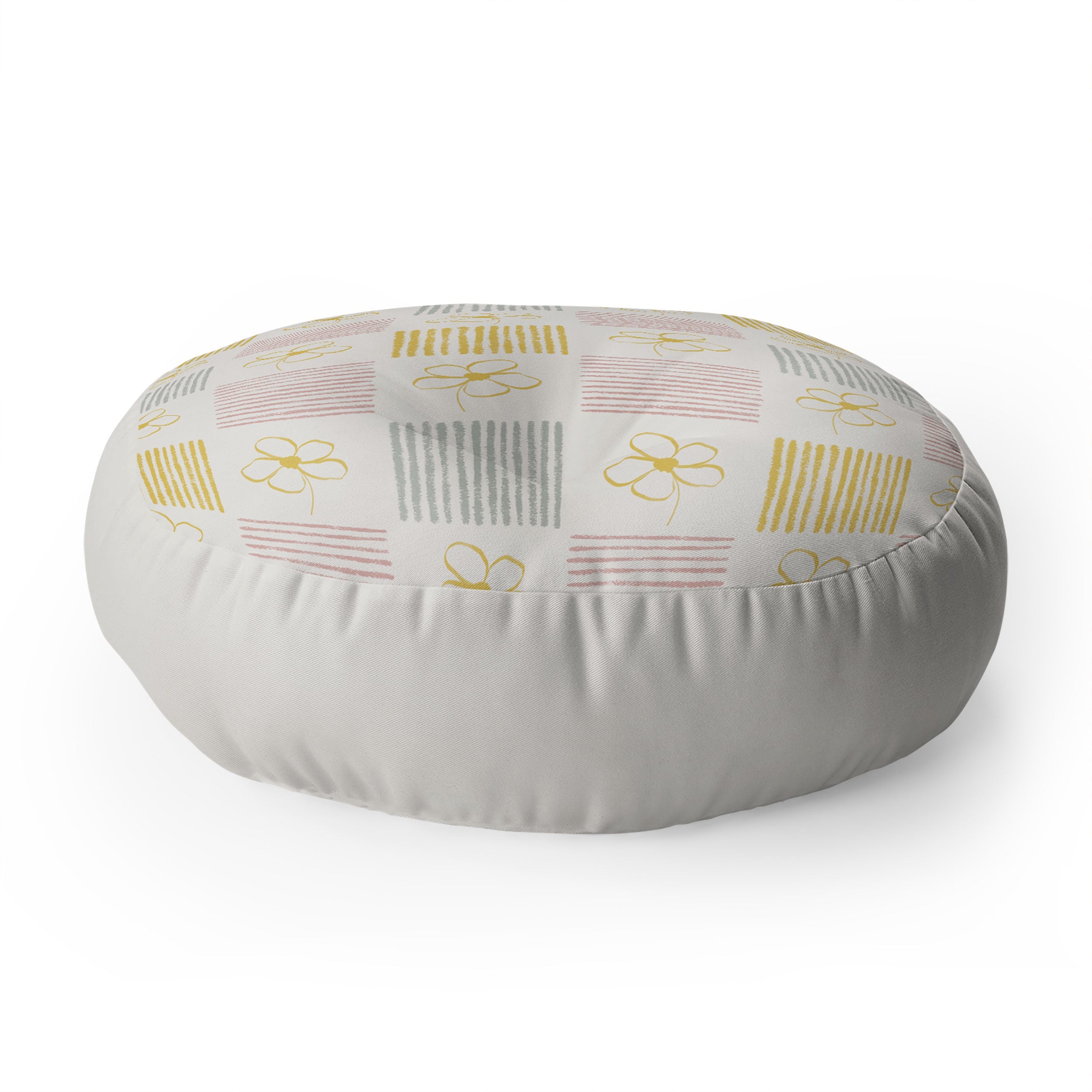 Menina Lisboa Spring Grandmillennial Floor Pillow Round