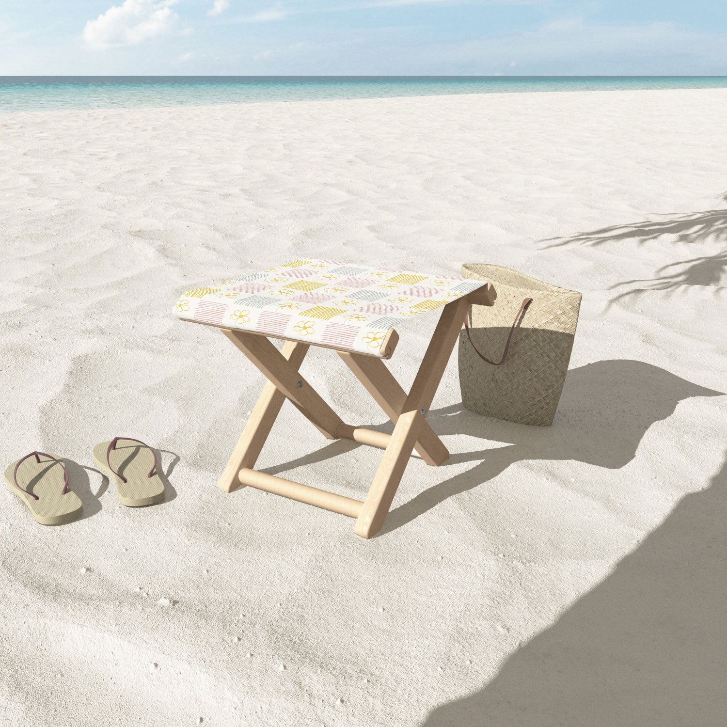 Menina Lisboa Spring Grandmillennial Folding Stool