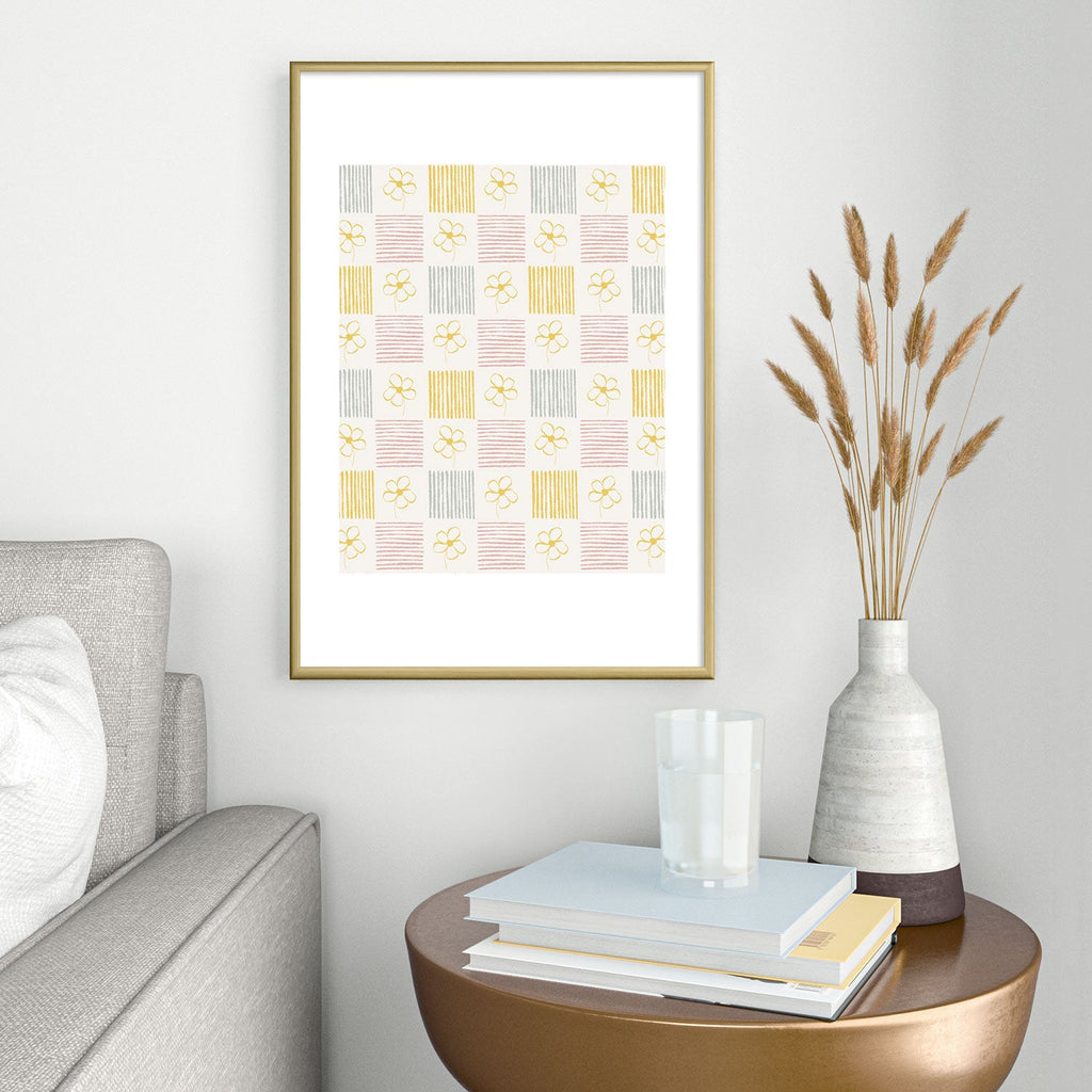 Menina Lisboa Spring Grandmillennial Metal Framed Art Print