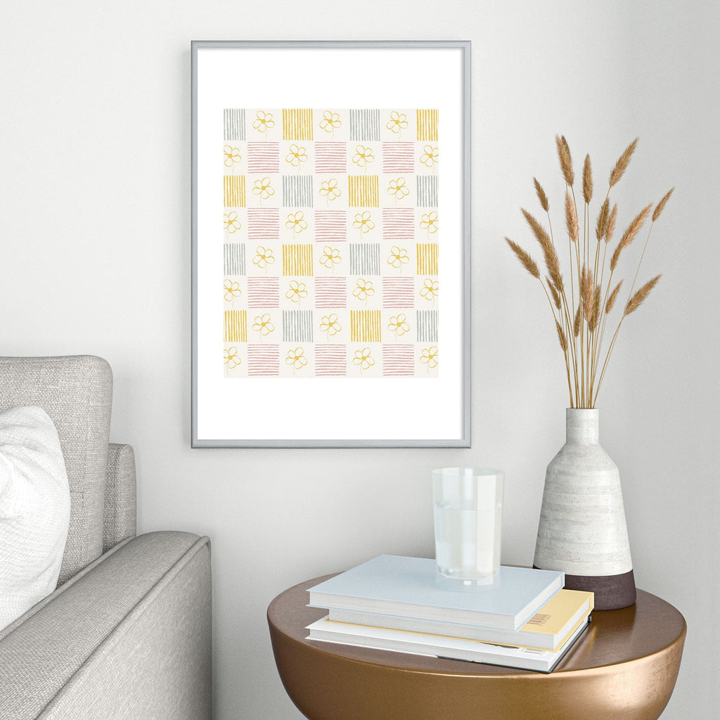 Menina Lisboa Spring Grandmillennial Metal Framed Art Print