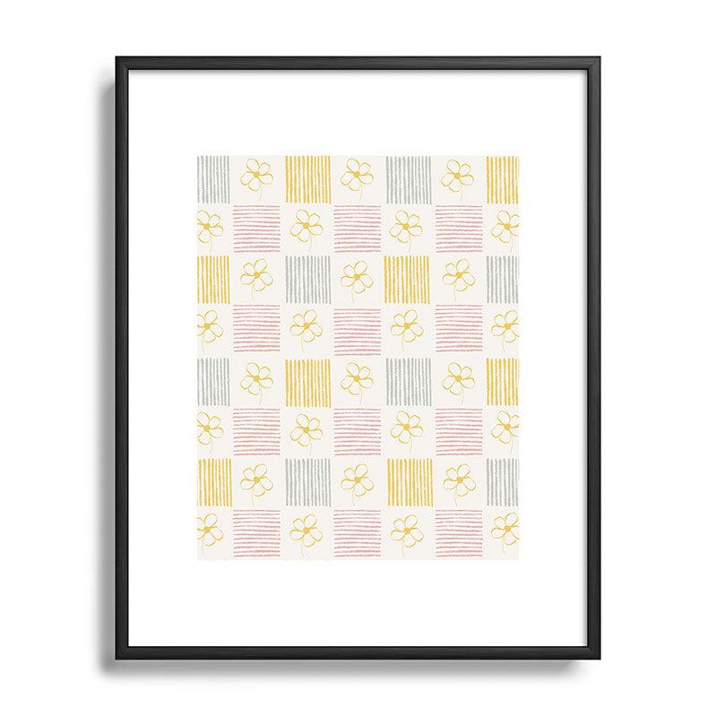 Menina Lisboa Spring Grandmillennial Metal Framed Art Print