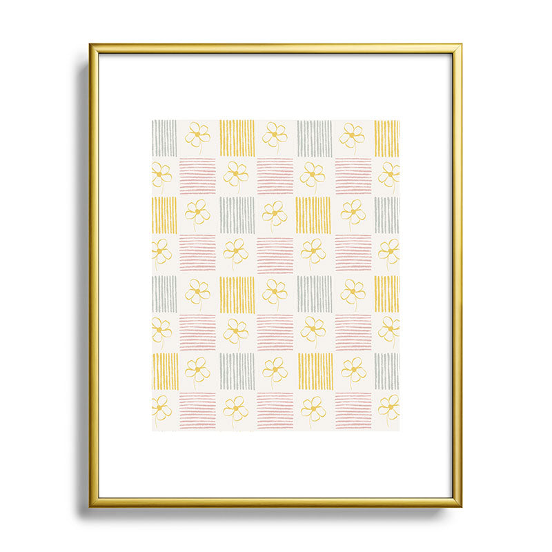 Menina Lisboa Spring Grandmillennial Metal Framed Art Print