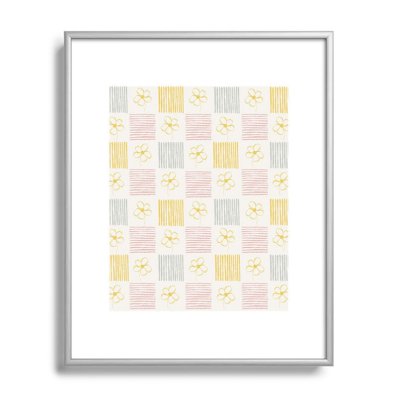 Menina Lisboa Spring Grandmillennial Metal Framed Art Print