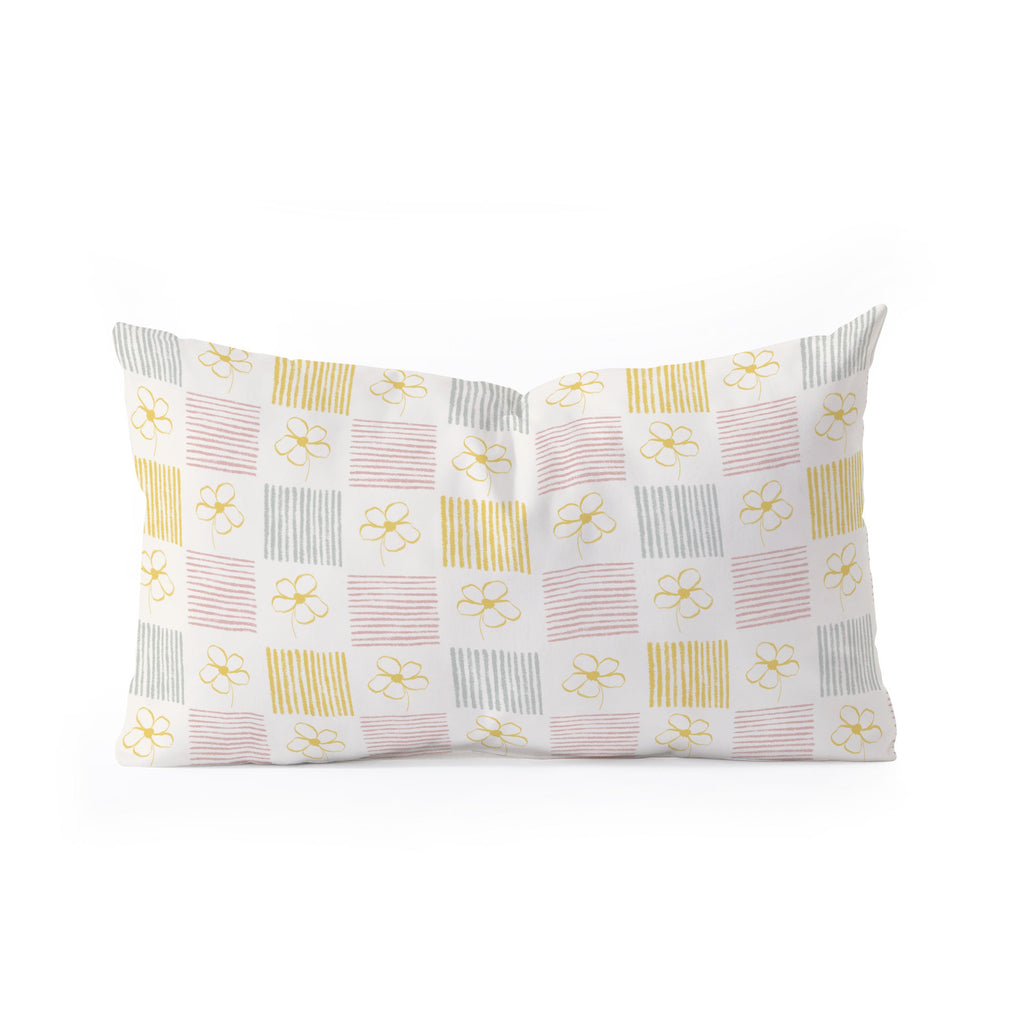 Menina Lisboa Spring Grandmillennial Oblong Throw Pillow