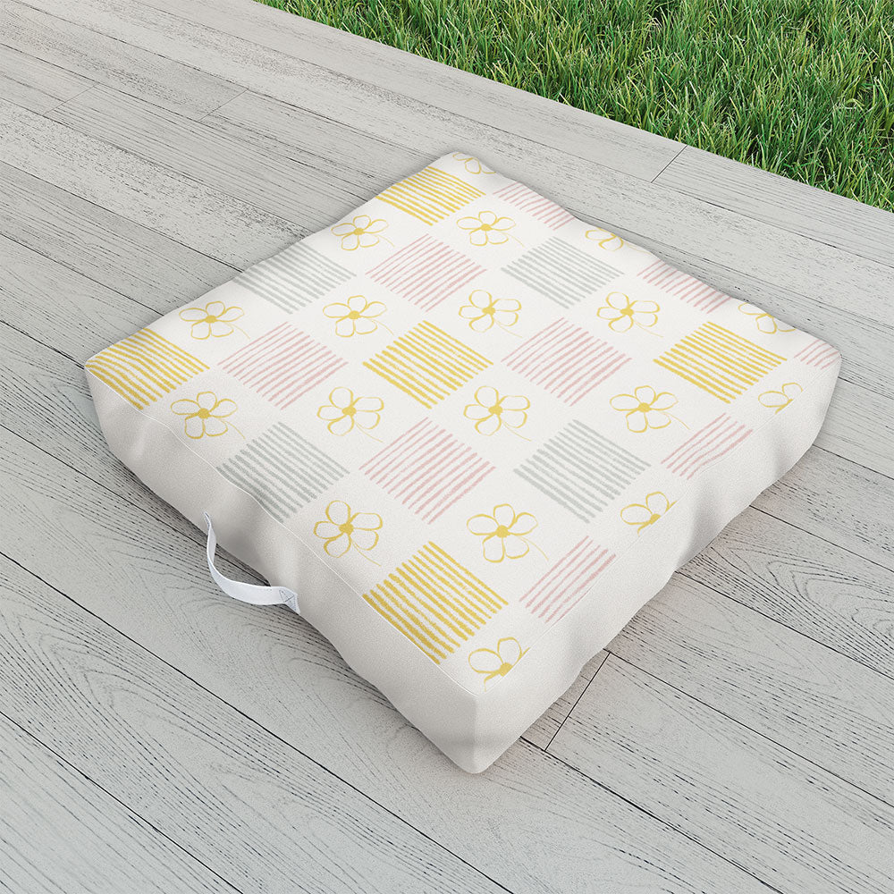 Menina Lisboa Spring Grandmillennial Outdoor Floor Cushion