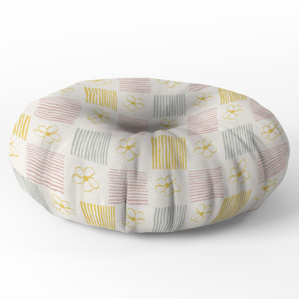 Menina Lisboa Spring Grandmillennial Floor Pillow Round