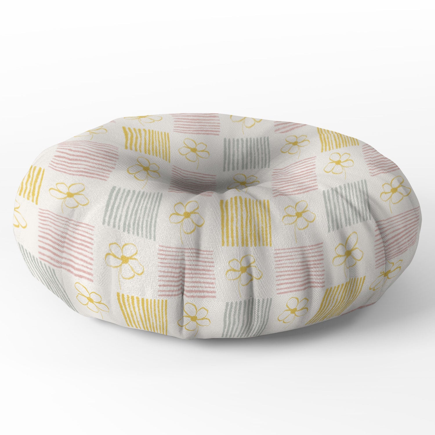 Menina Lisboa Spring Grandmillennial Floor Pillow Round