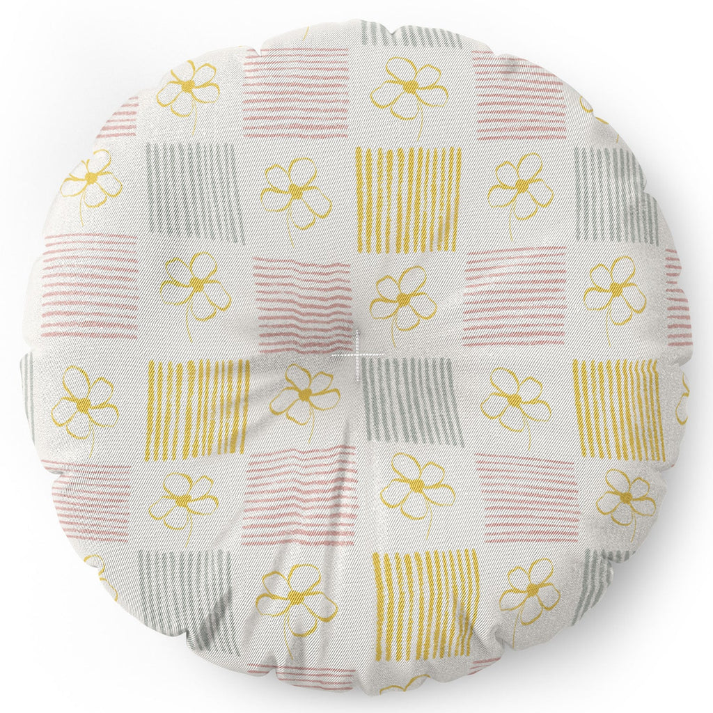 Menina Lisboa Spring Grandmillennial Floor Pillow Round