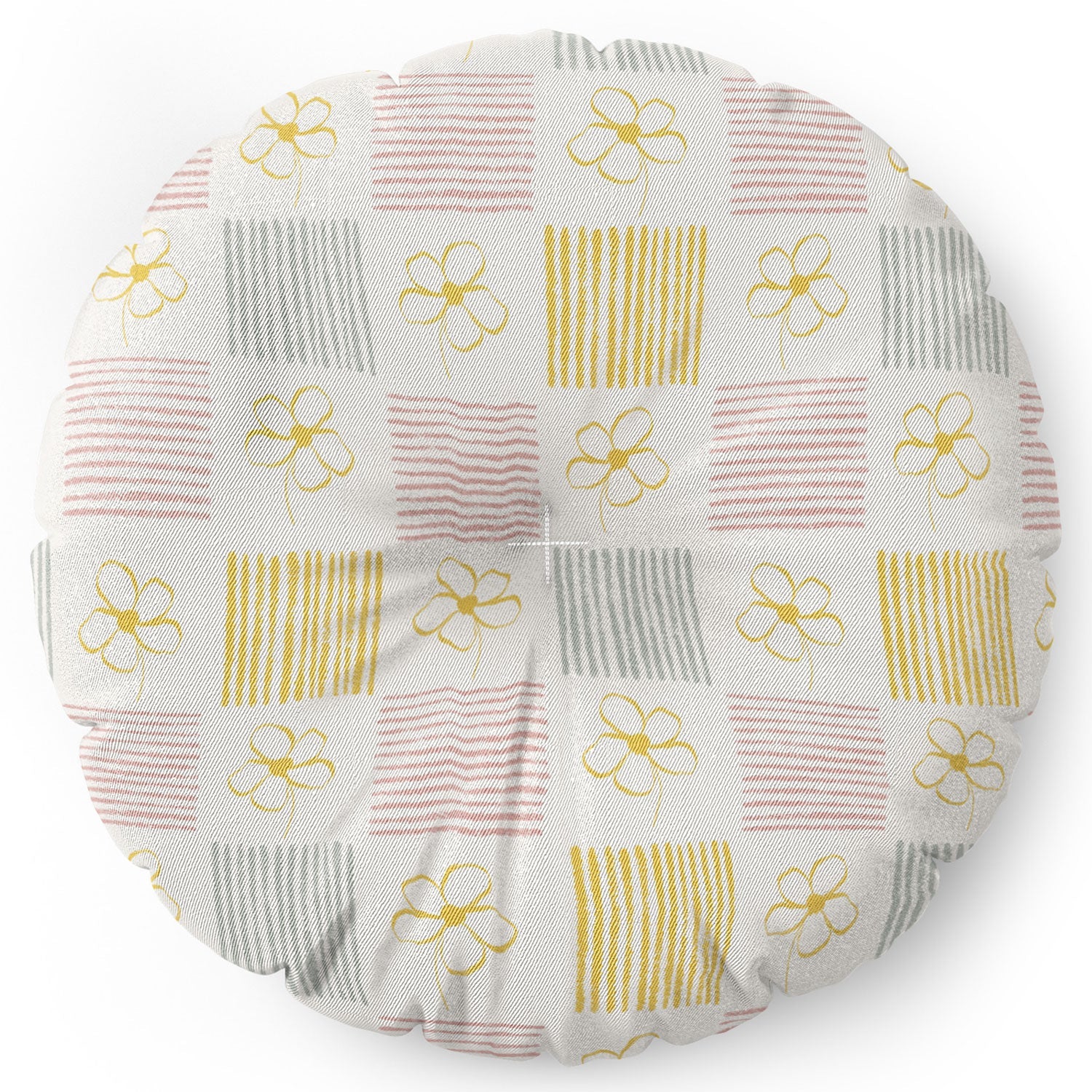 Menina Lisboa Spring Grandmillennial Floor Pillow Round