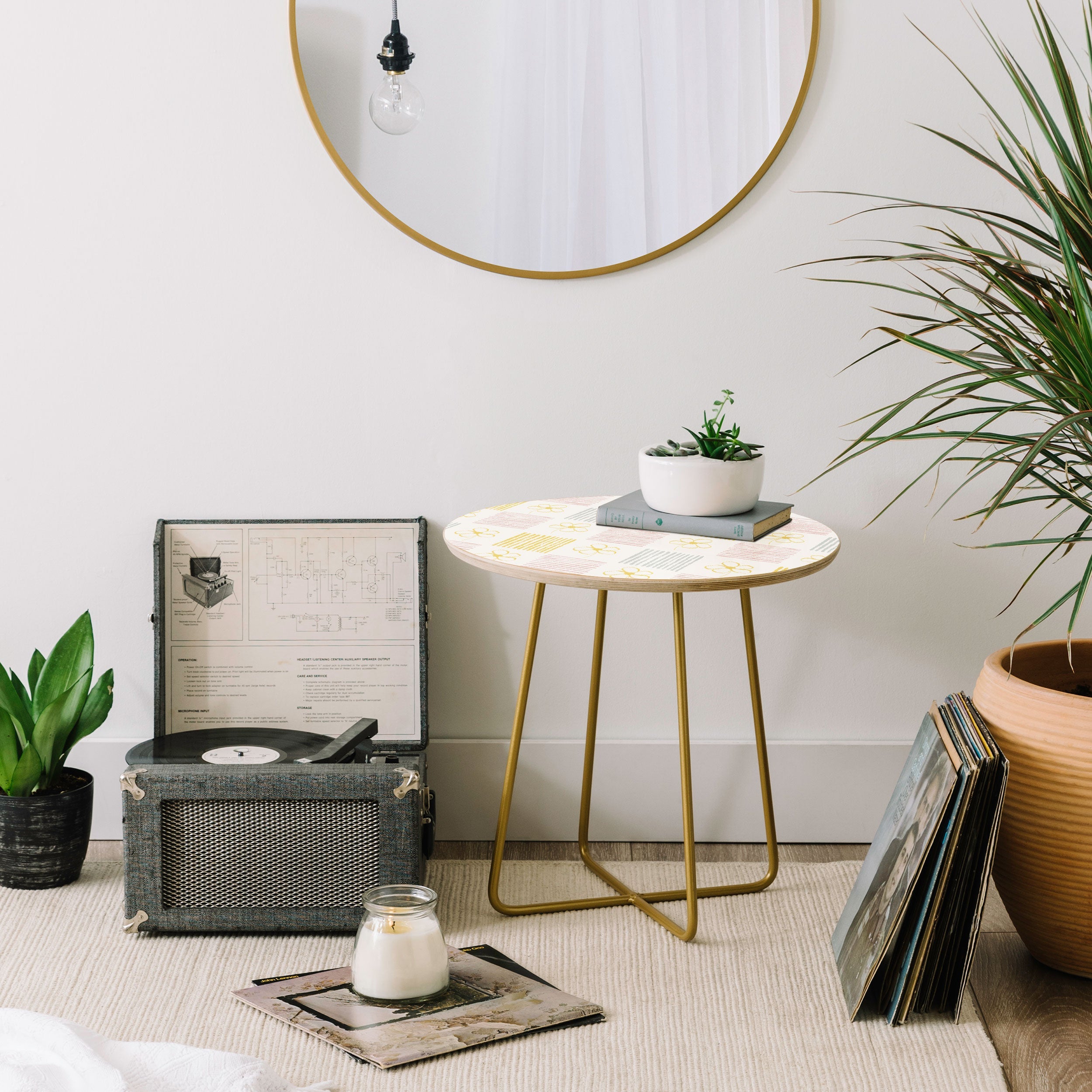 Menina Lisboa Spring Grandmillennial Round Side Table