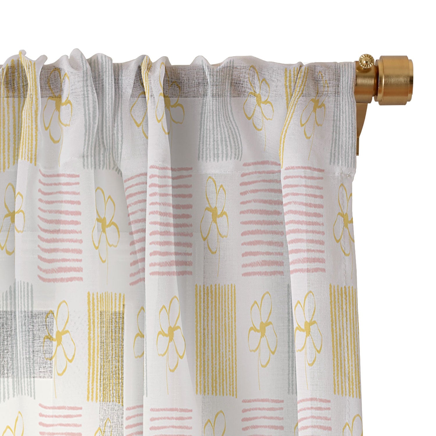 Menina Lisboa Spring Grandmillennial Sheer Window Curtain