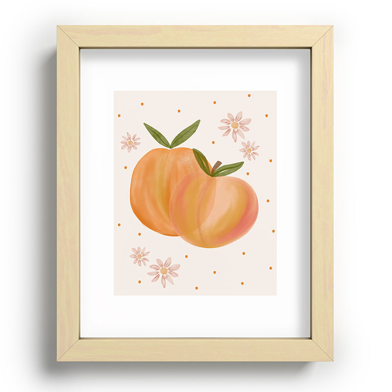 Menina Lisboa Spring Peaches Recessed Framing Rectangle