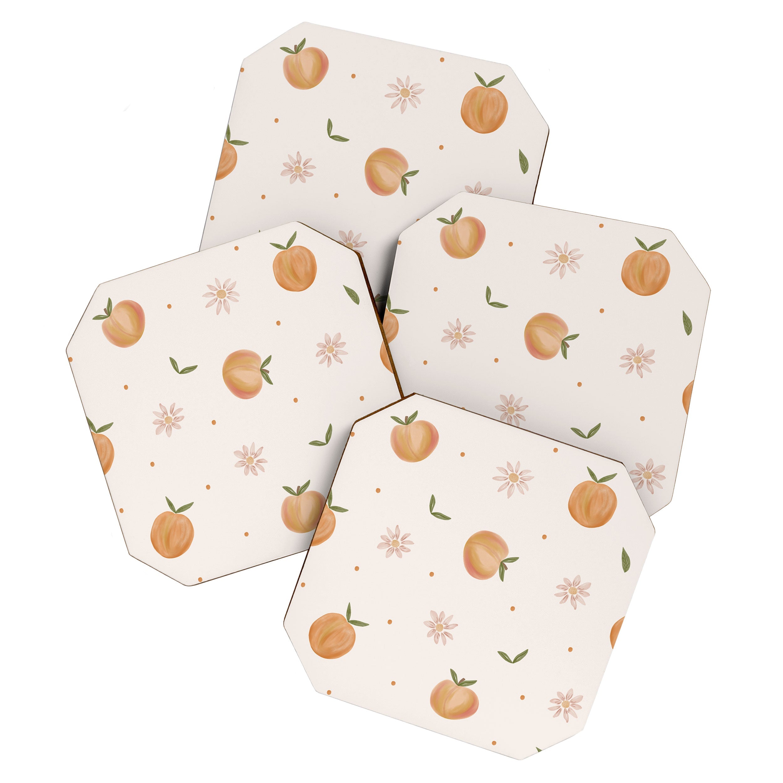 Menina Lisboa Spring Peaches Coaster Set
