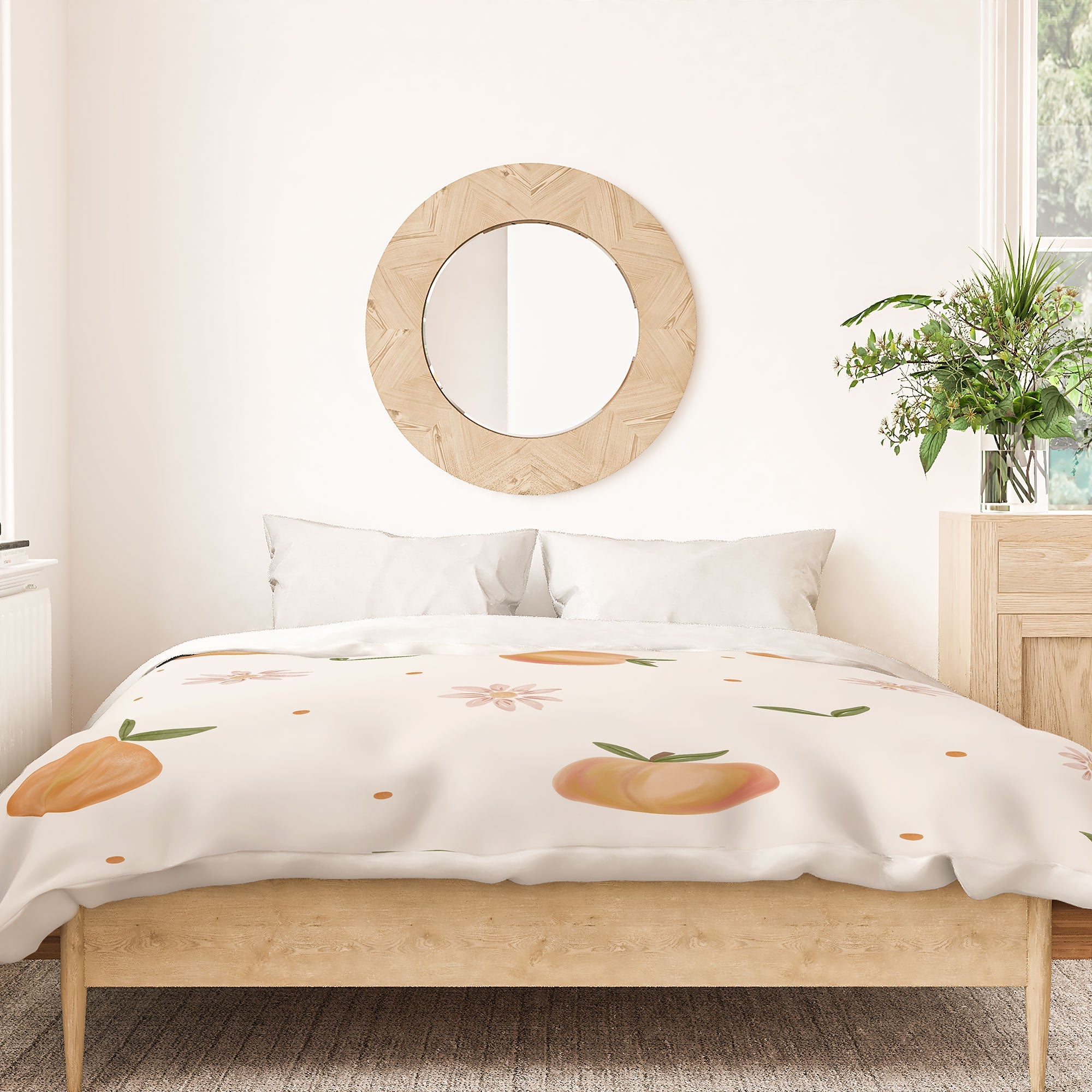Menina Lisboa Spring Peaches Duvet Cover