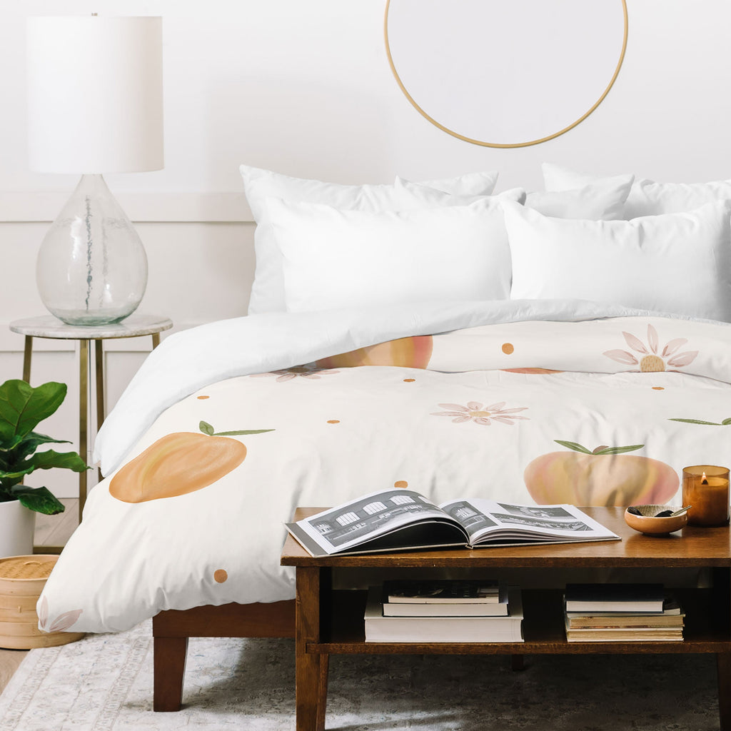 Menina Lisboa Spring Peaches Duvet Cover