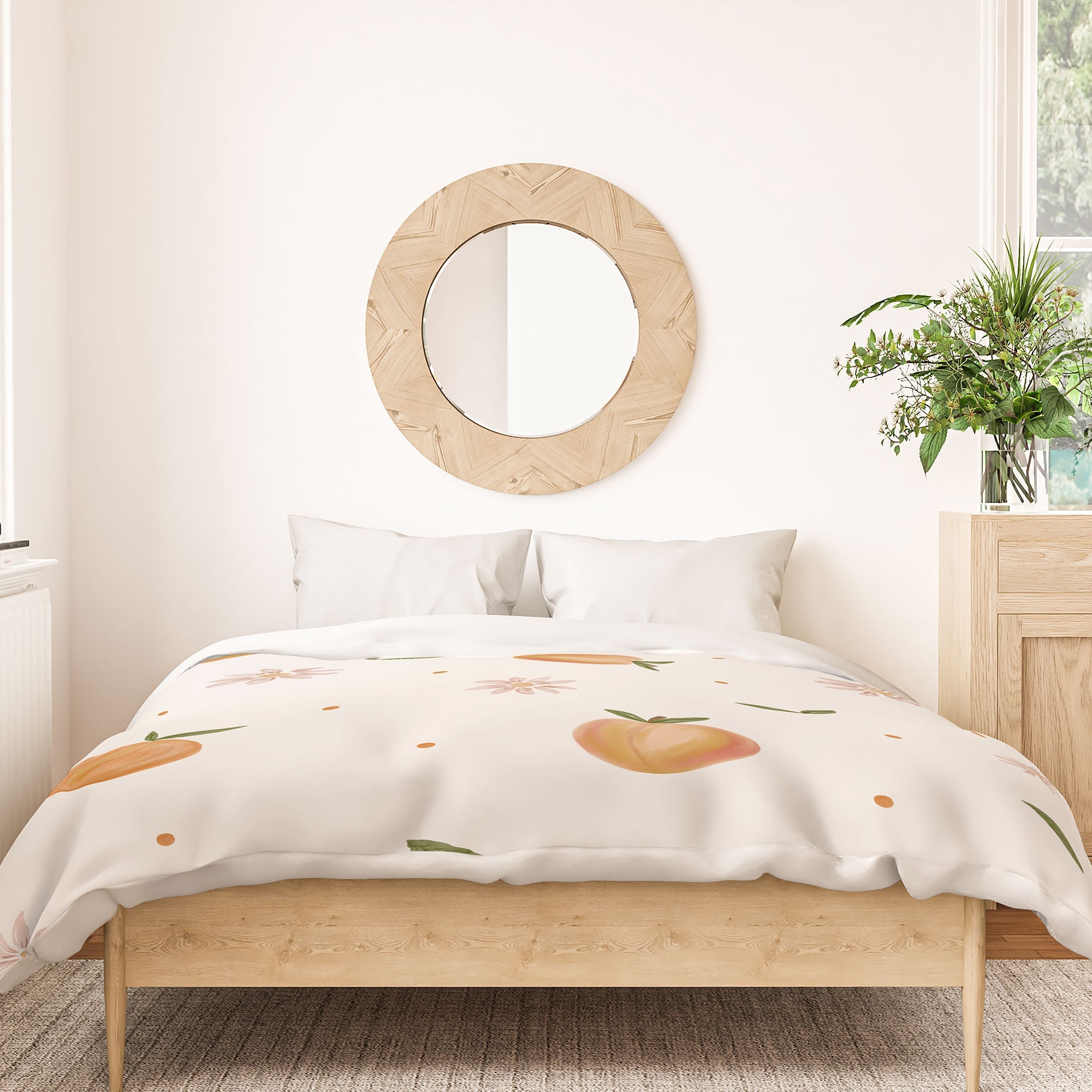 Menina Lisboa Spring Peaches Duvet Cover