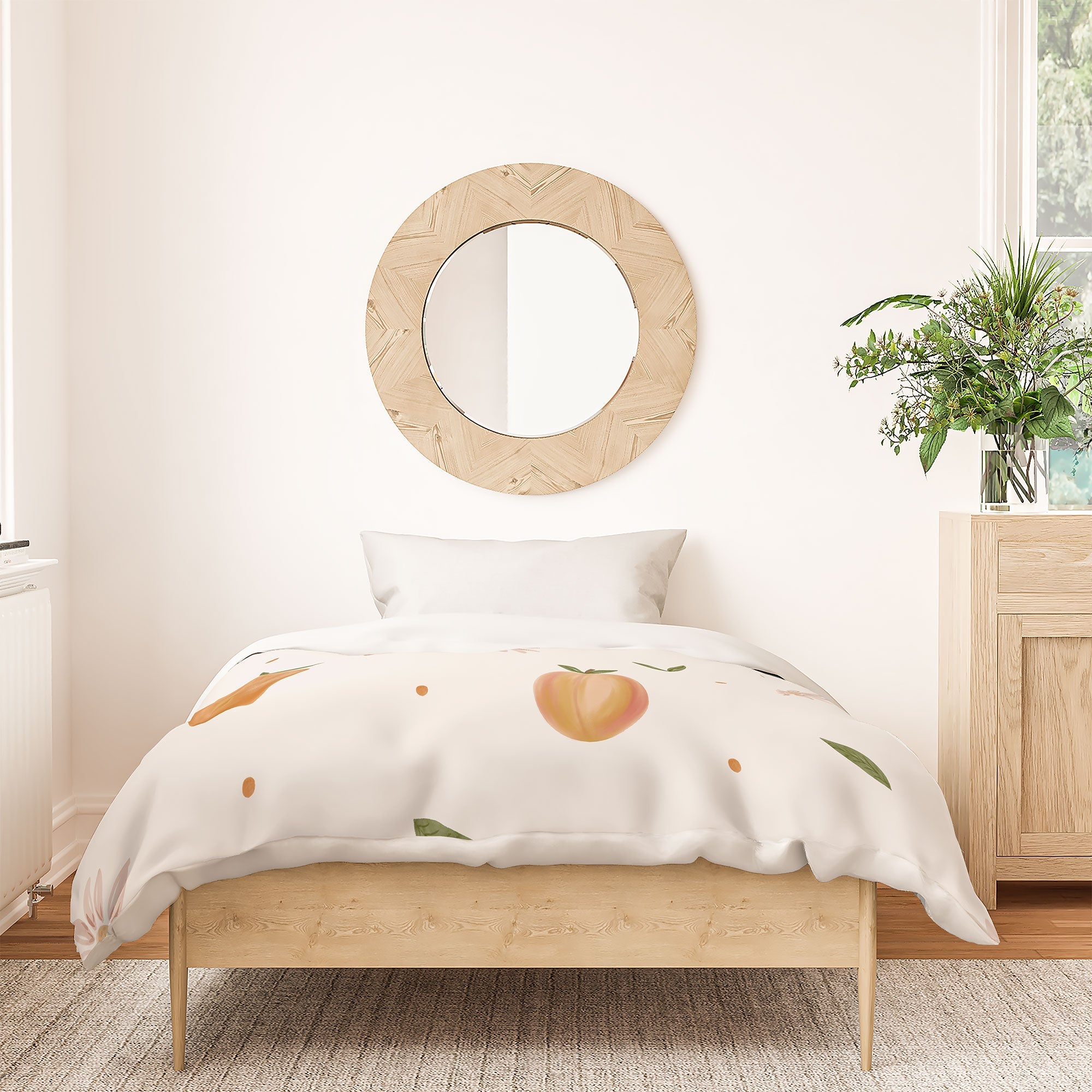 Menina Lisboa Spring Peaches Duvet Cover