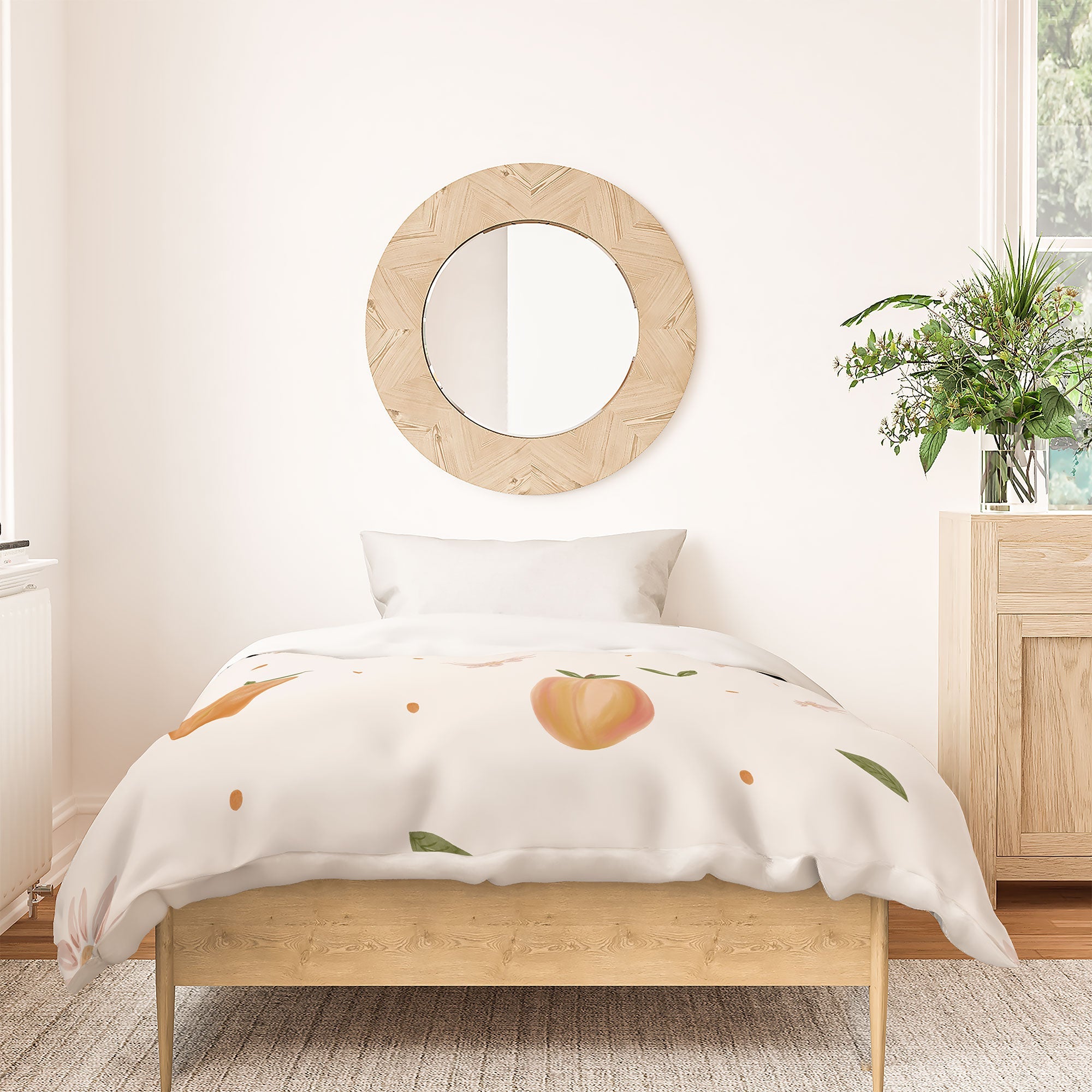Menina Lisboa Spring Peaches Duvet Cover