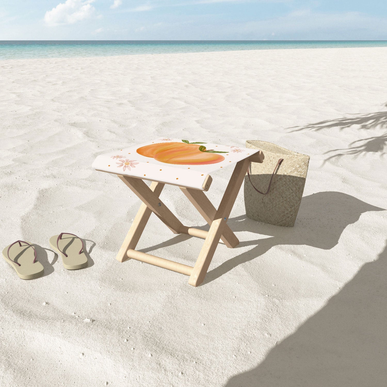 Menina Lisboa Spring Peaches Folding Stool
