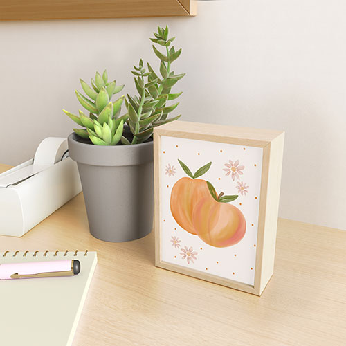 Menina Lisboa Spring Peaches Framed Mini Art Print