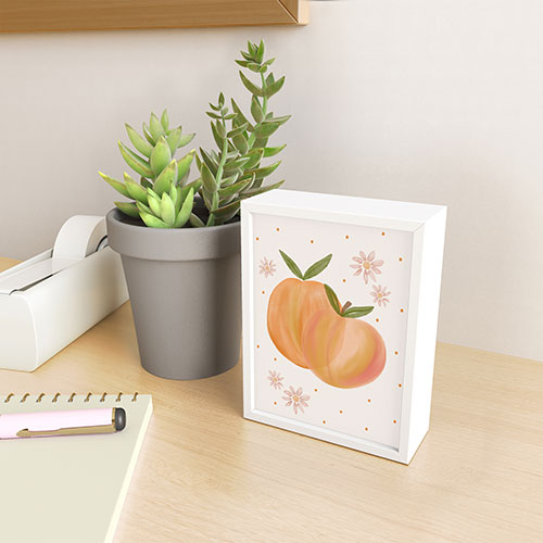 Menina Lisboa Spring Peaches Framed Mini Art Print