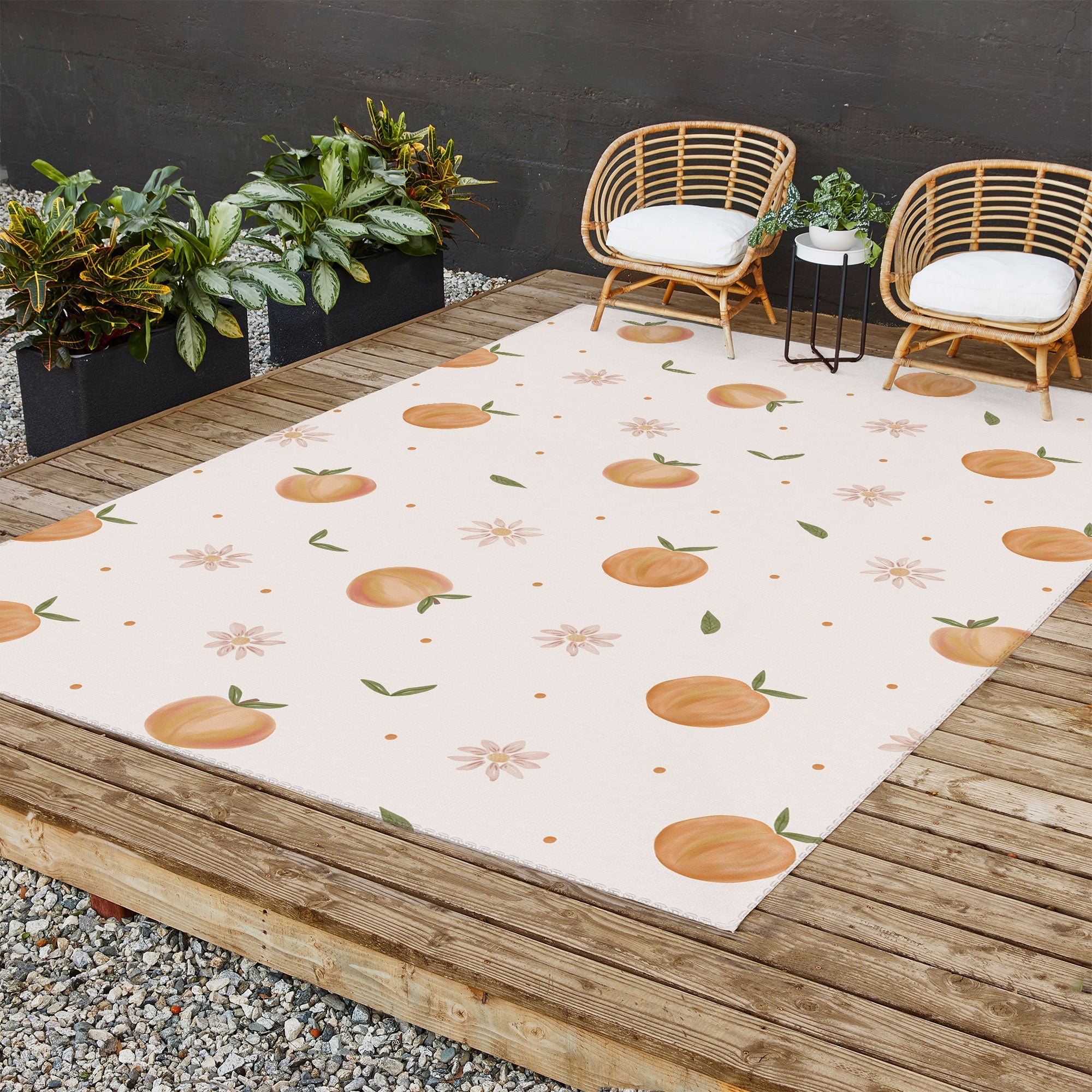 Menina Lisboa Spring Peaches Outdoor Rug