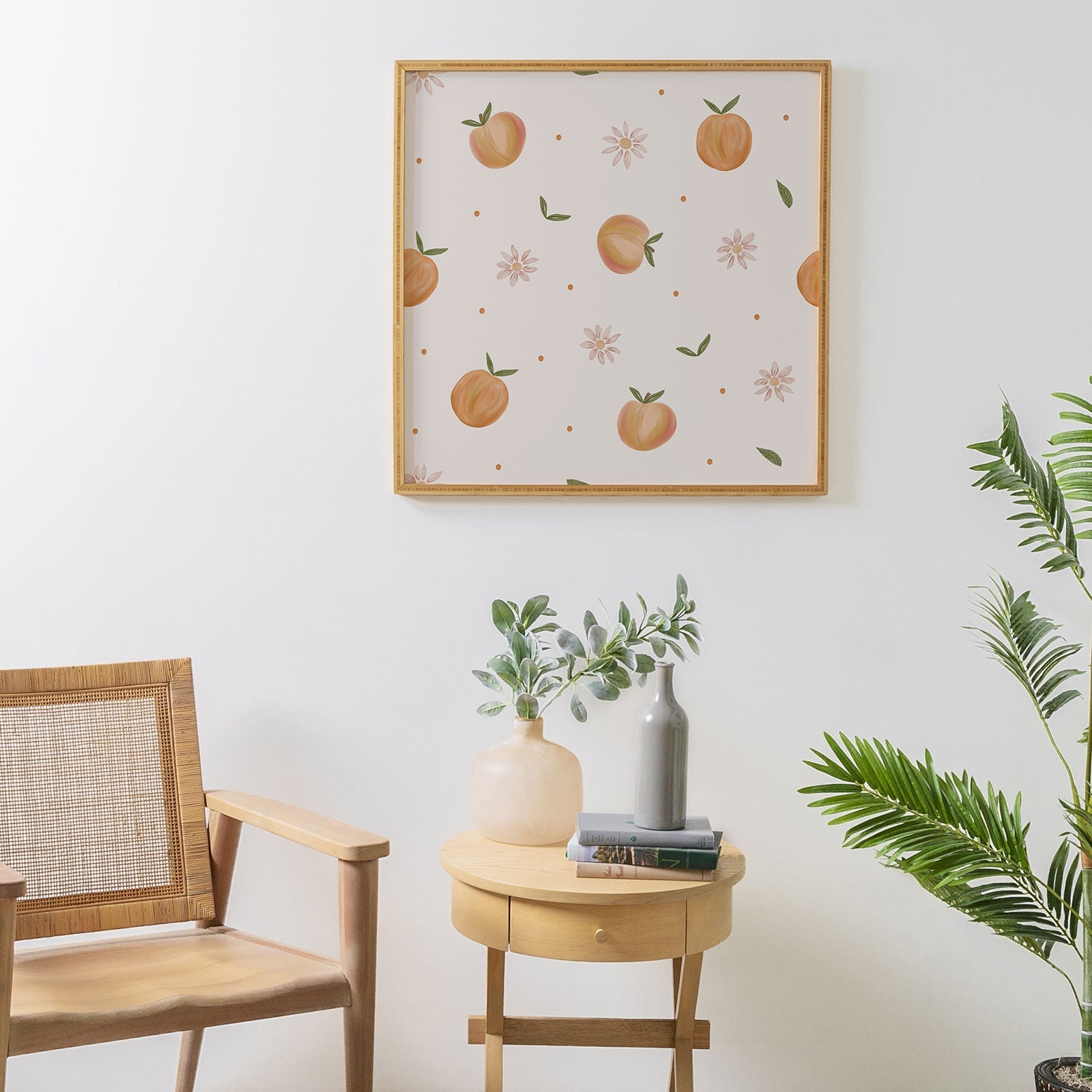Menina Lisboa Spring Peaches Framed Wall Art