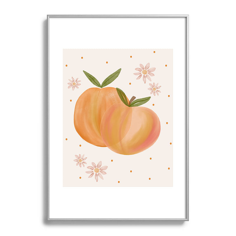 Menina Lisboa Spring Peaches Metal Framed Art Print