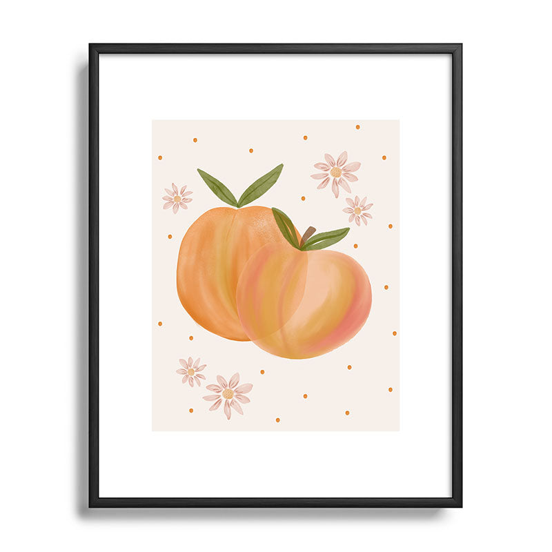 Menina Lisboa Spring Peaches Metal Framed Art Print