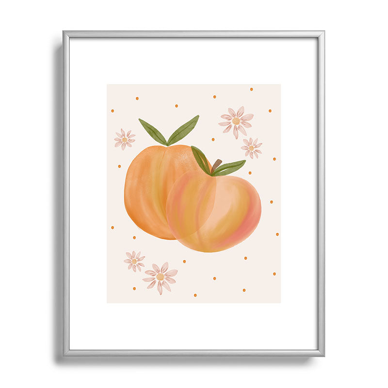 Menina Lisboa Spring Peaches Metal Framed Art Print