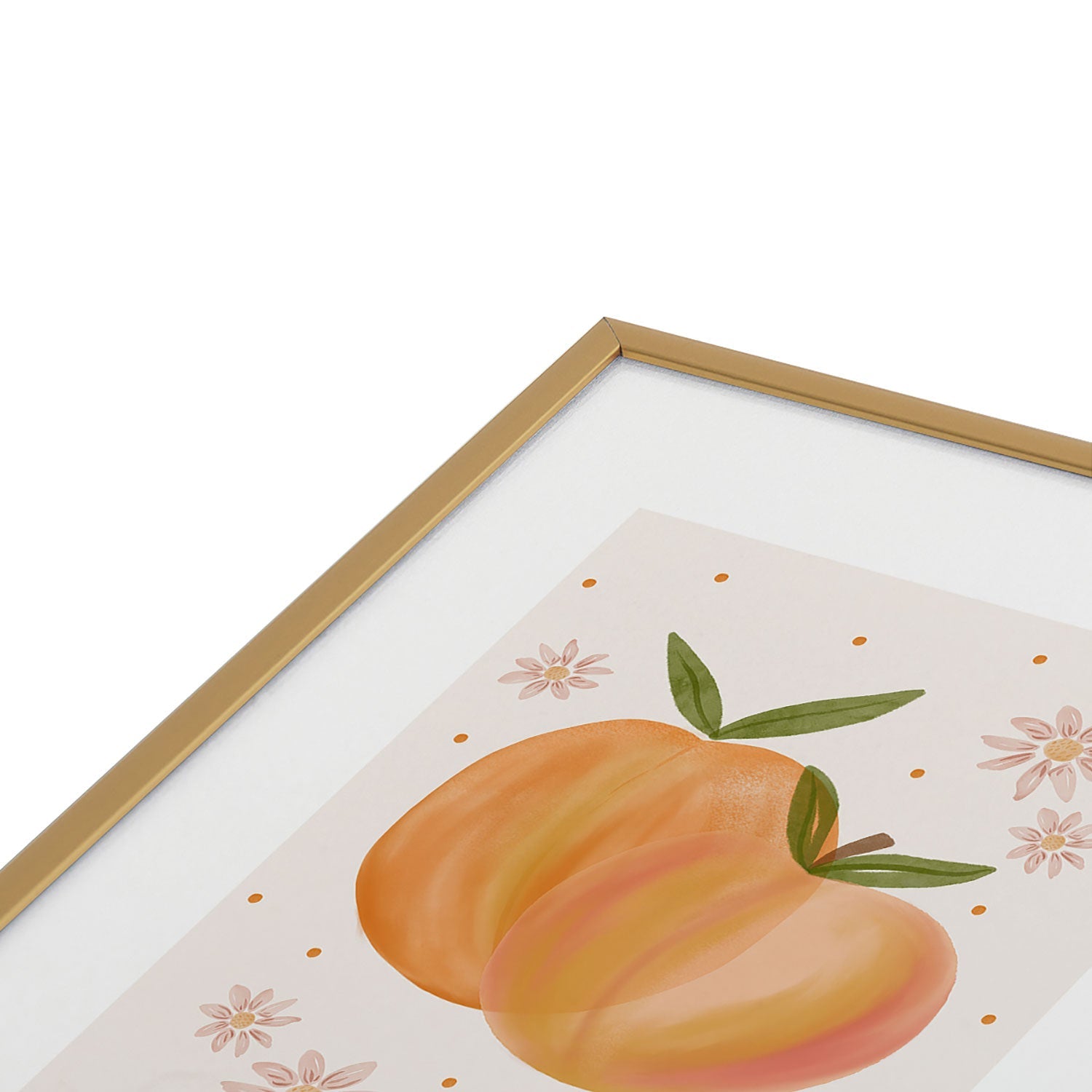 Menina Lisboa Spring Peaches Metal Framed Art Print