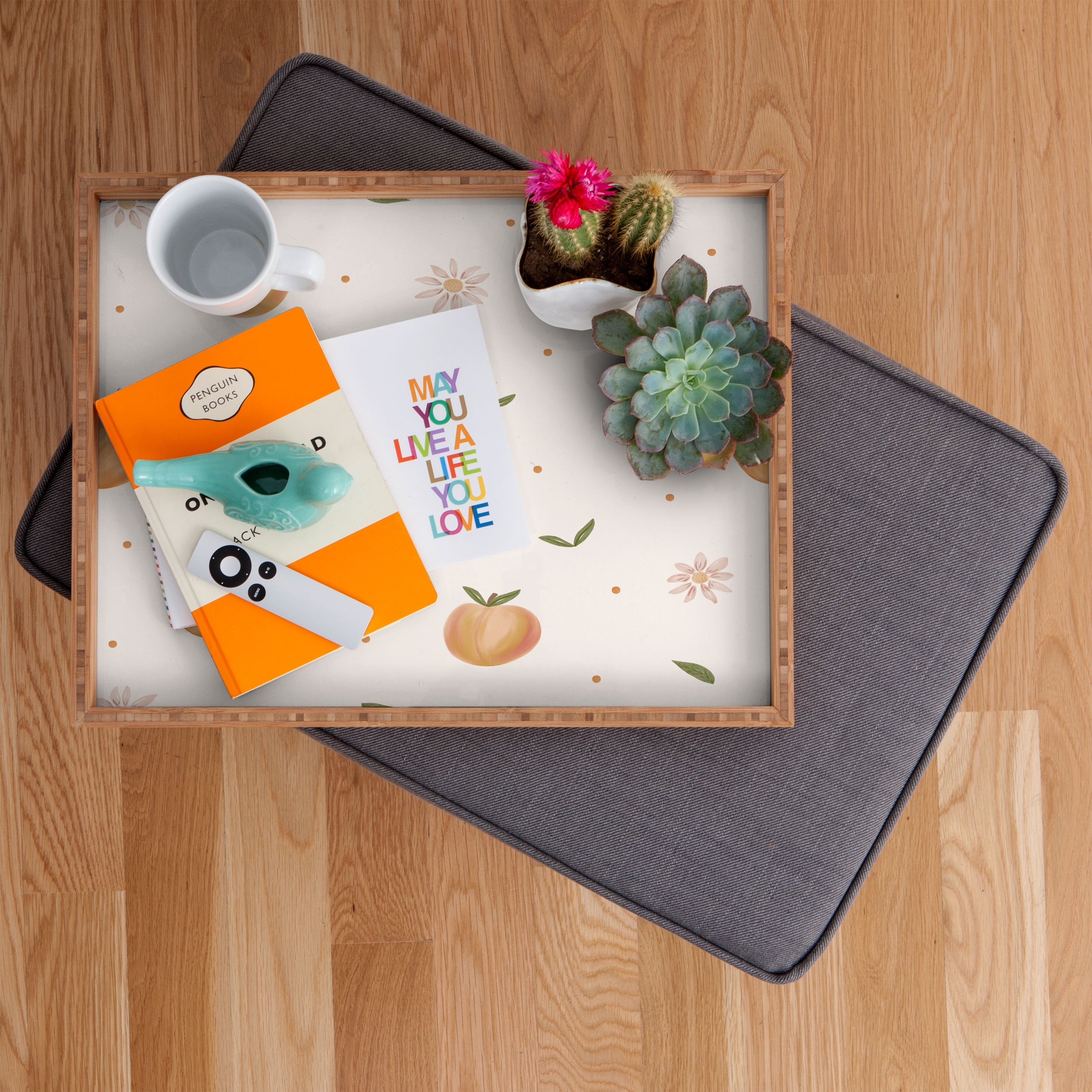 Menina Lisboa Spring Peaches Rectangular Tray
