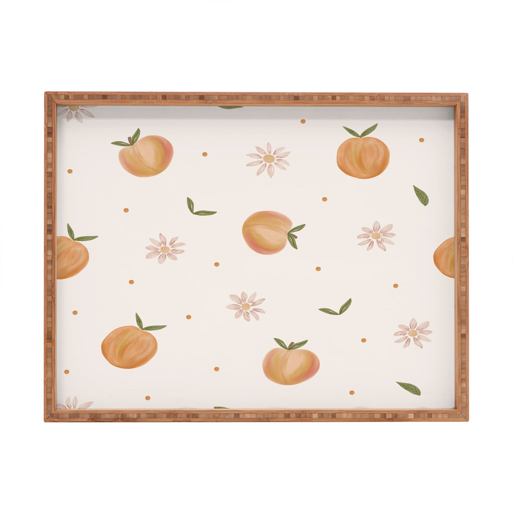 Menina Lisboa Spring Peaches Rectangular Tray
