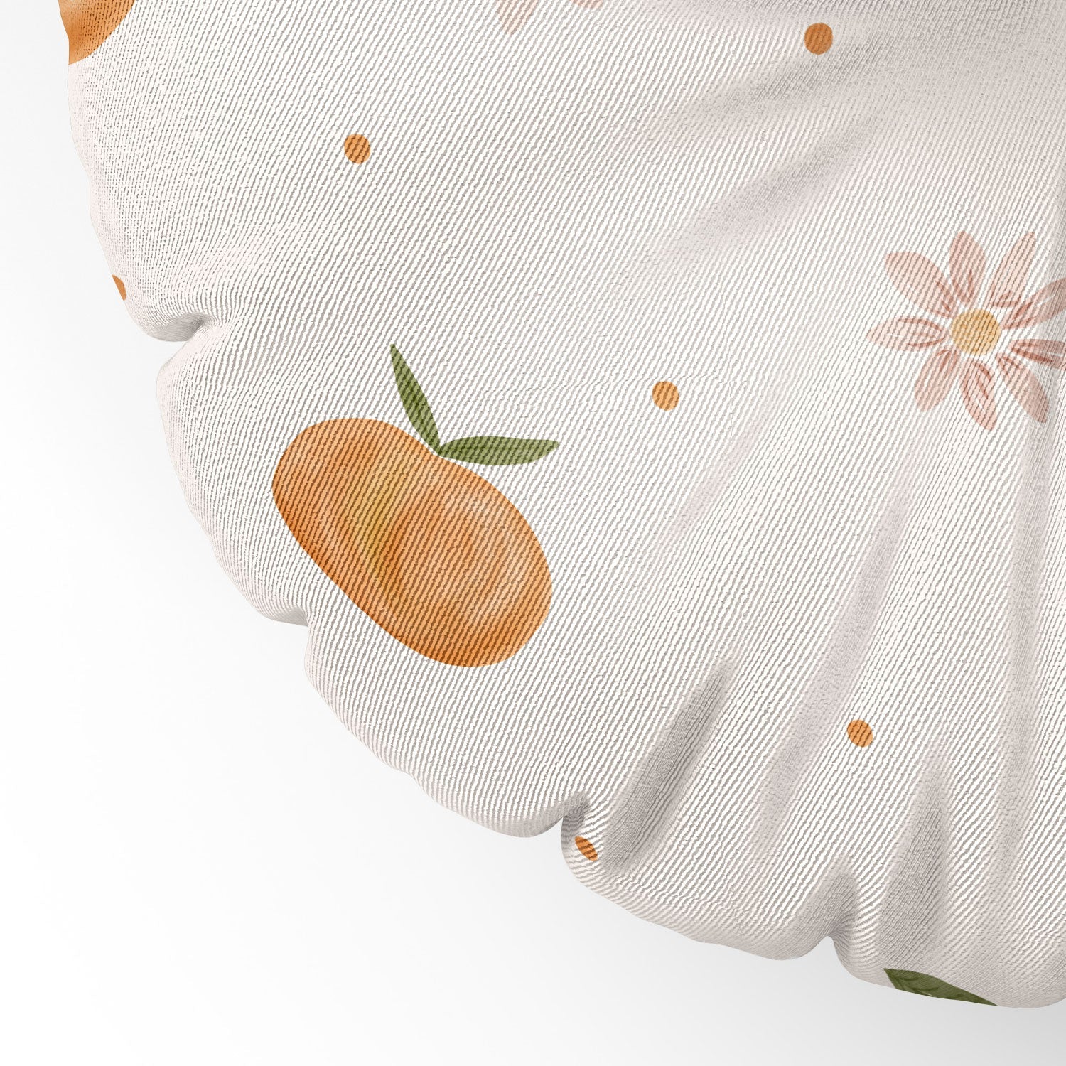 Menina Lisboa Spring Peaches Floor Pillow Round