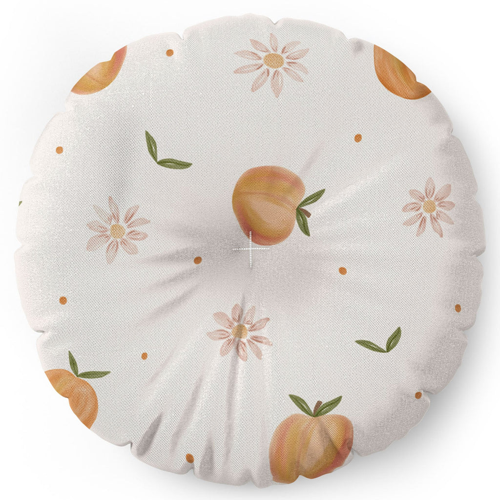 Menina Lisboa Spring Peaches Floor Pillow Round