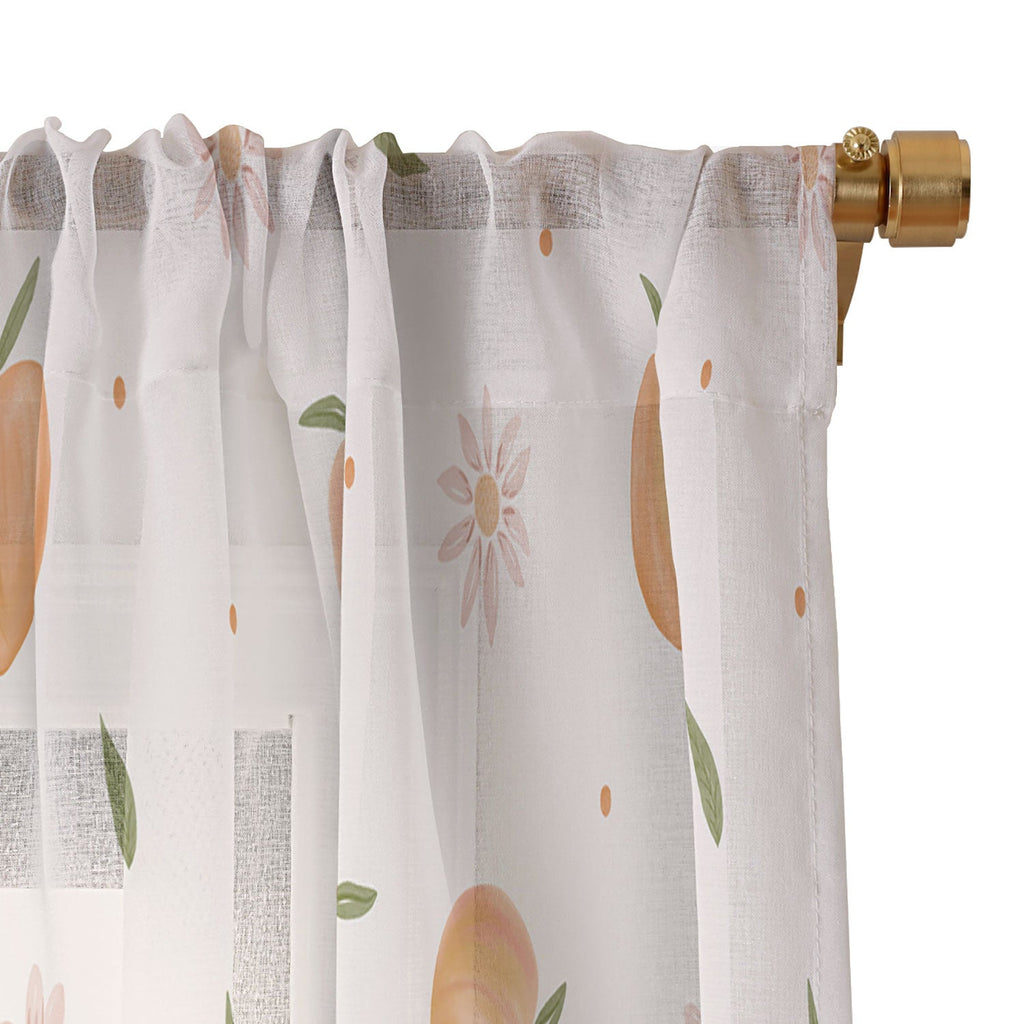 Menina Lisboa Spring Peaches Sheer Window Curtain