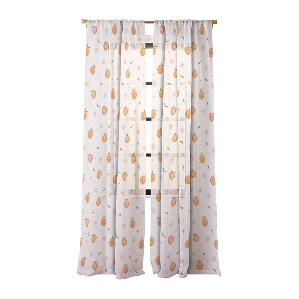 Menina Lisboa Spring Peaches Sheer Window Curtain