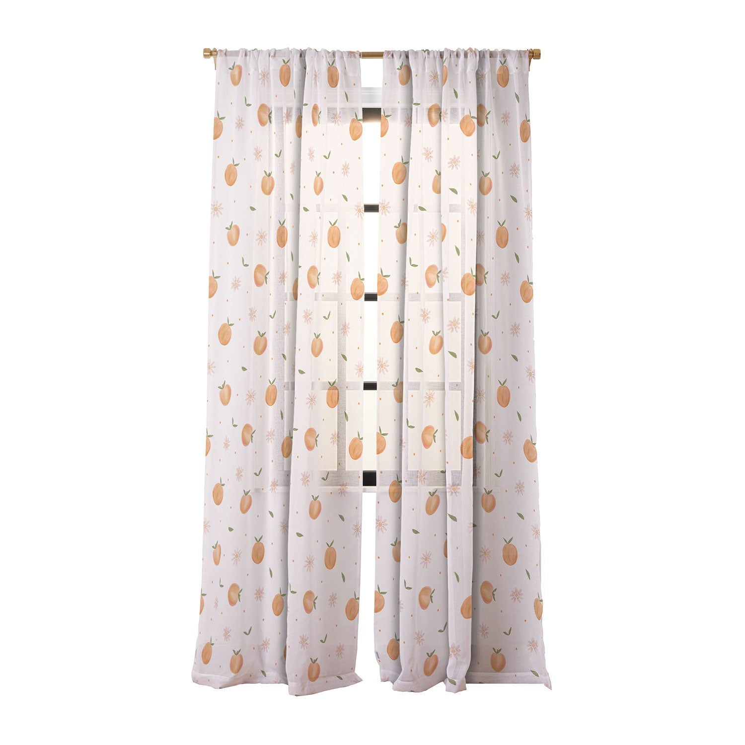 Menina Lisboa Spring Peaches Sheer Window Curtain