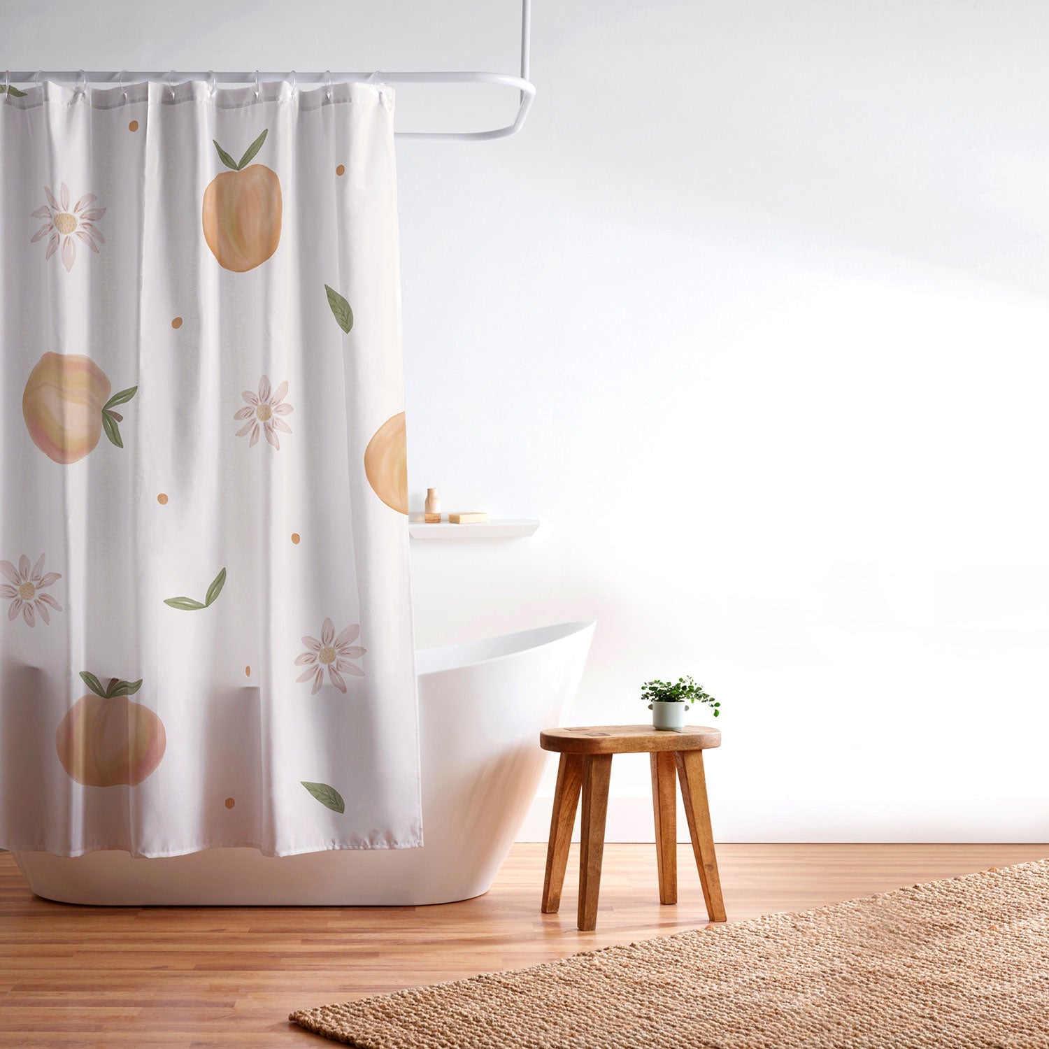 Menina Lisboa Spring Peaches Shower Curtain