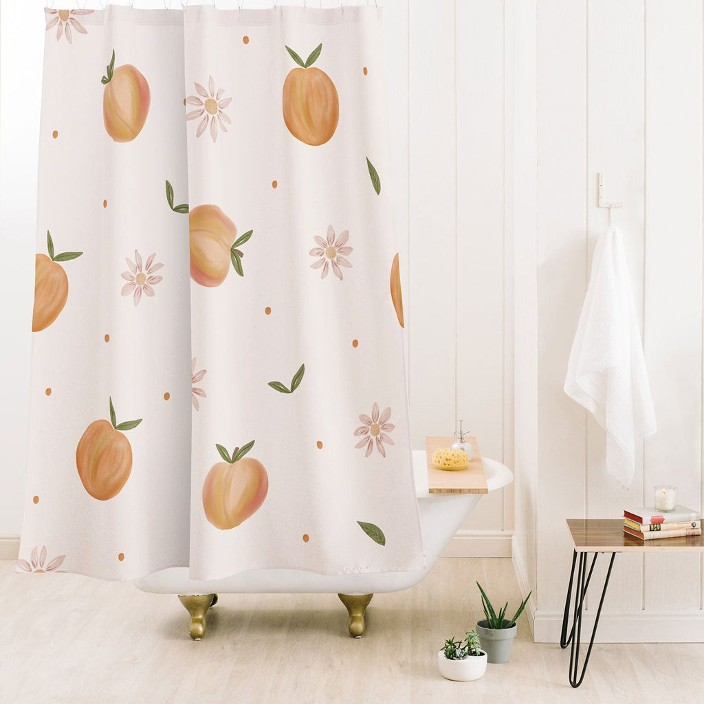 Menina Lisboa Spring Peaches Shower Curtain