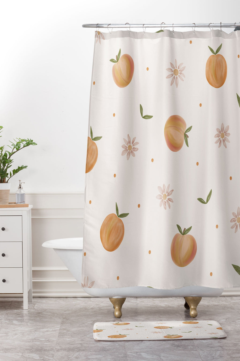 Menina Lisboa Spring Peaches Memory Foam Bath Mat