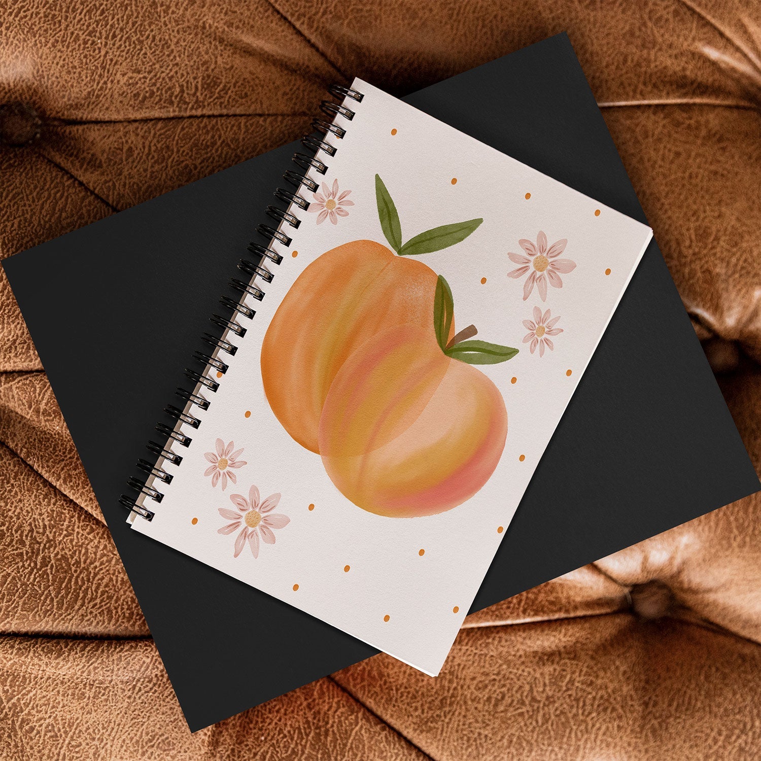 Menina Lisboa Spring Peaches Spiral Notebook