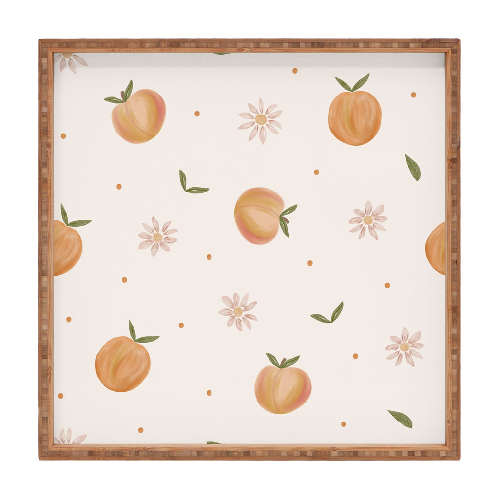 Menina Lisboa Spring Peaches Square Tray