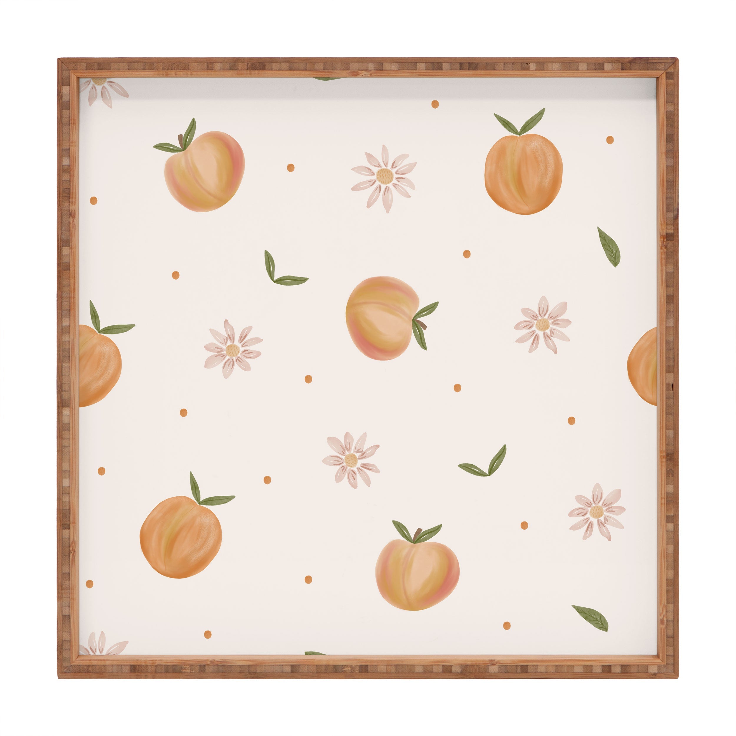 Menina Lisboa Spring Peaches Square Tray